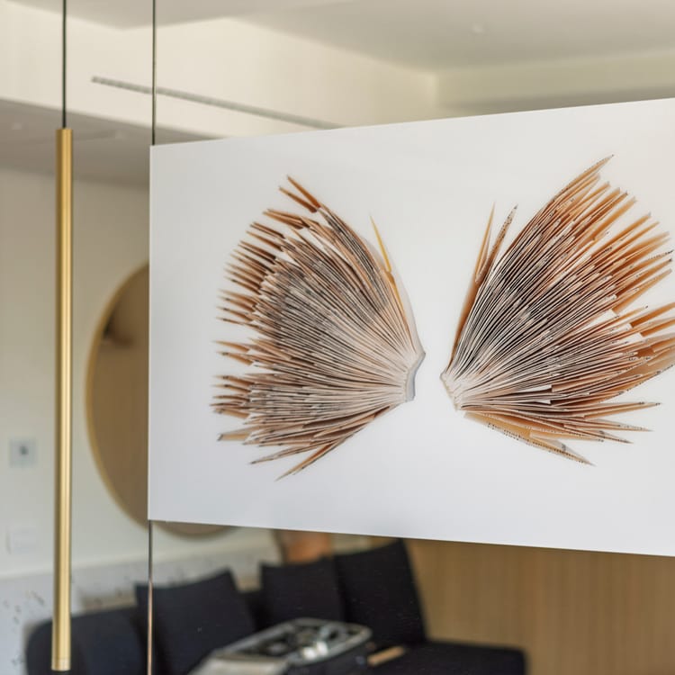 Detalle de obra de arte dentro del Hotel Milu